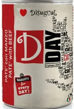 Disugual D-Day Cat Ternera Alimento Húmedo Lata 400g