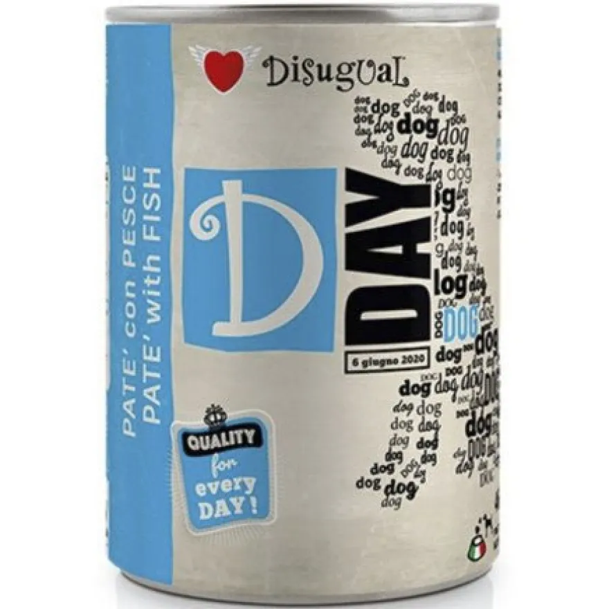 Disugual D-Day Dog Pescado Comida Húmeda 6x400gr