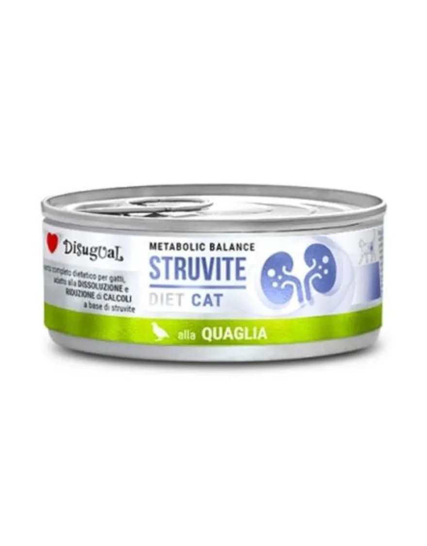Disugual Diet Cat Struvite Codorniz Alimento Húmedo 85g