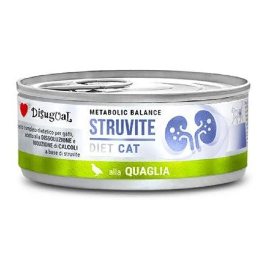 Disugual Diet Cat Struvite Codorniz Alimento Húmedo 85g