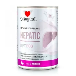 Disugual Diet Dog Hepatic Pato Alimento Húmedo 6 x 400g