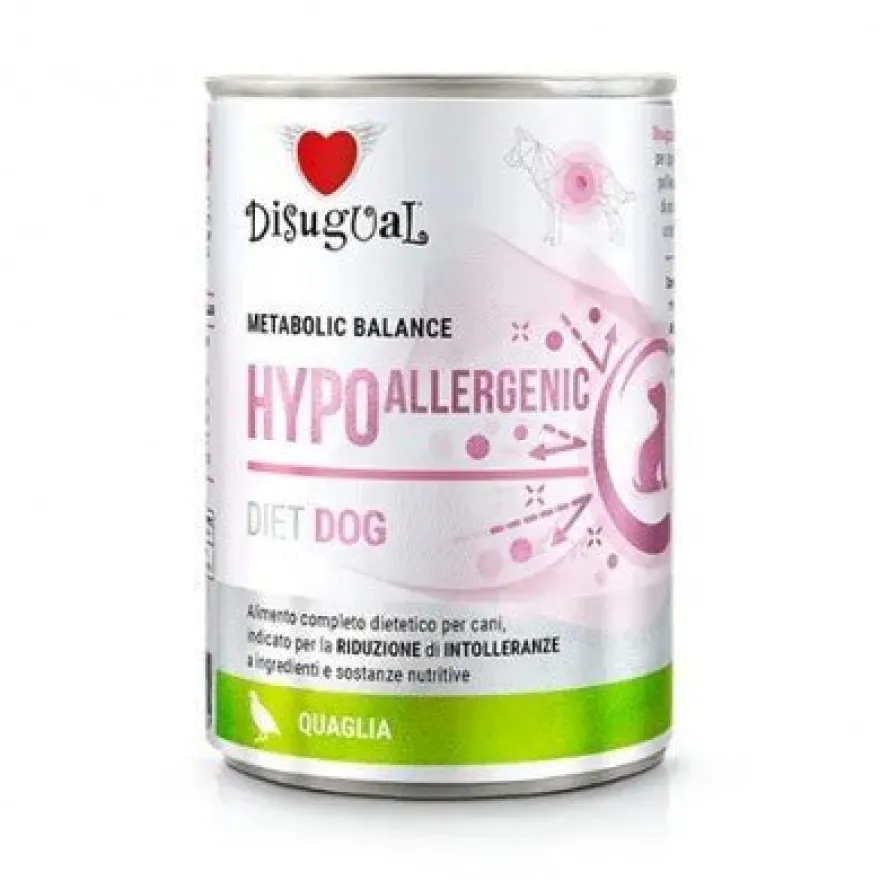Disugual Diet Dog Hypoallergenic Codorniz Comida para Perros 400g