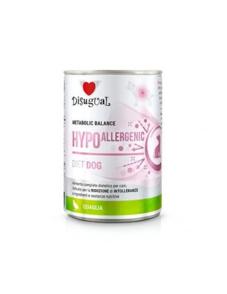Disugual Diet Dog Hypoallergenic Codorniz Comida para Perros 400g