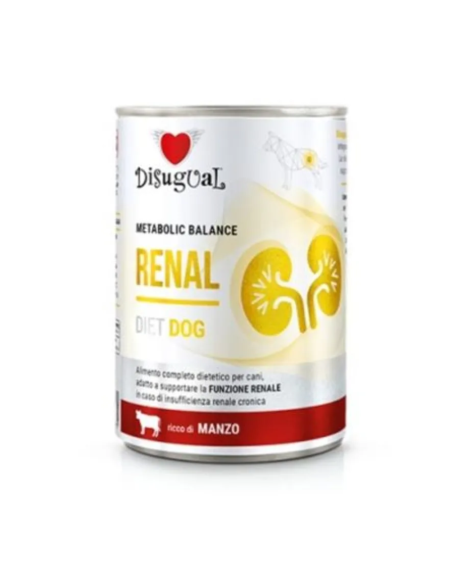 Disugual Diet Dog Renal Ternera Comida para Perros 480g