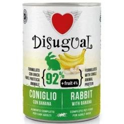 Disugual Fruit Conejo con Plátano Comida Húmeda para Perros 150g