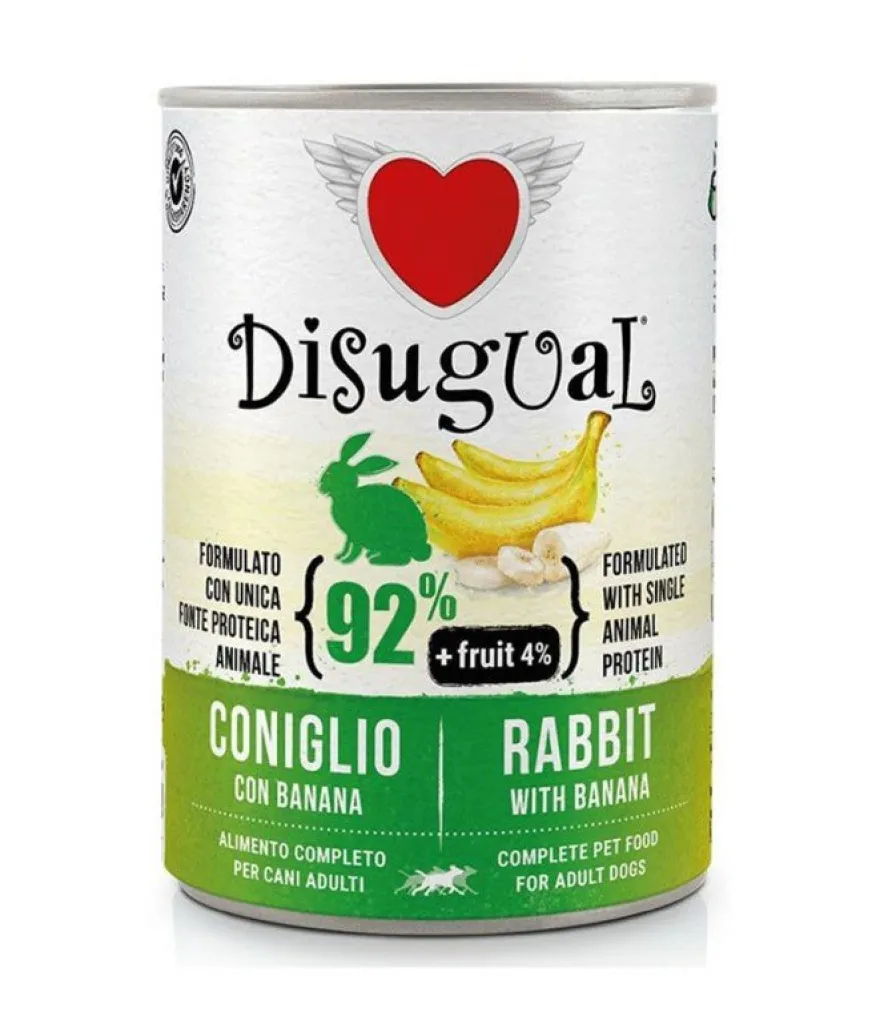 Disugual Fruit Conejo con Plátano Comida Húmeda para Perros 150g