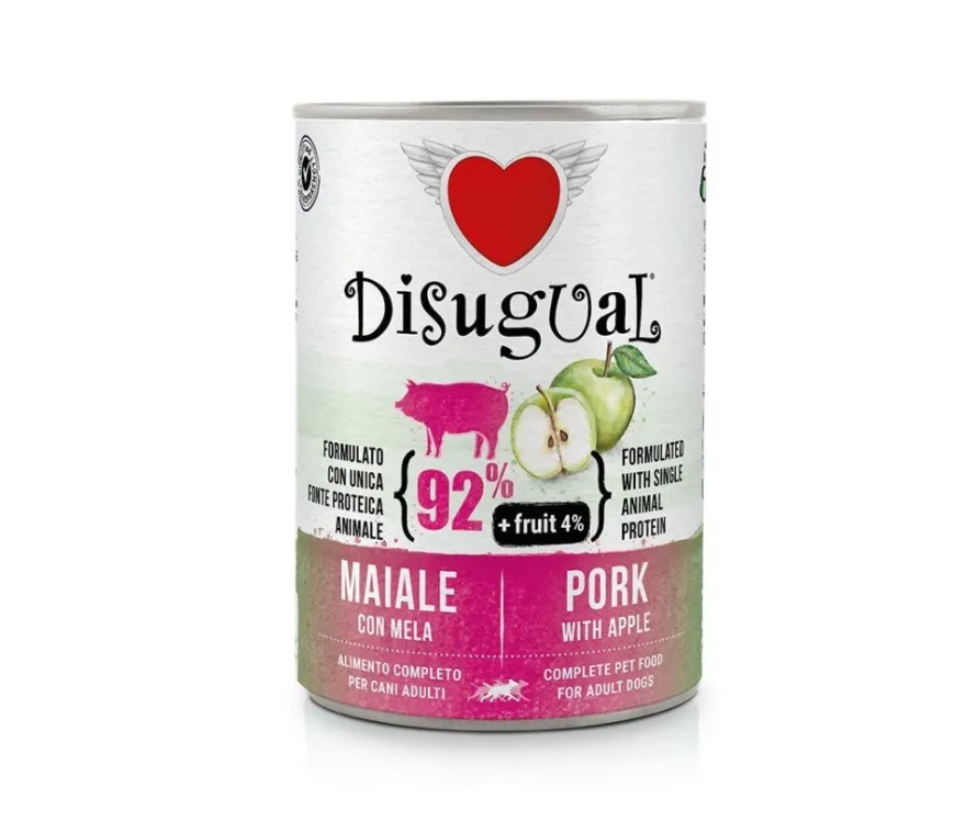 Disugual Fruit Dog Cerdo Manzana Comida Húmeda 400g