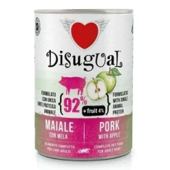Disugual Fruit Dog Cerdo Manzana Comida Húmeda 400g