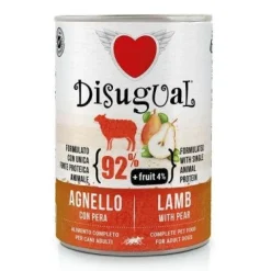 Disugual Fruit Dog Cordero Pera Lata 6x400gr