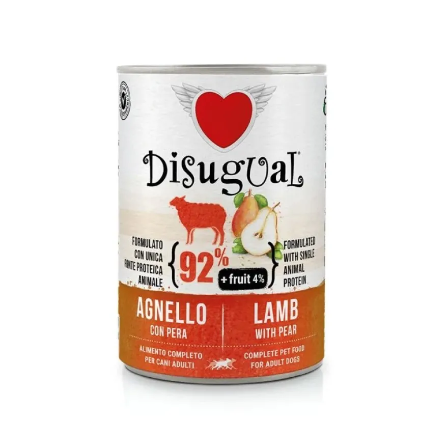 Disugual Fruit Dog Cordero Pera Lata 6x400gr