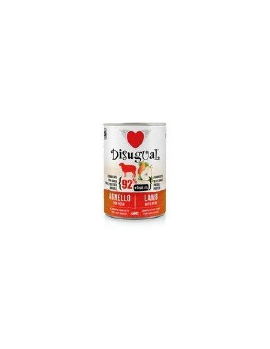 Disugual Fruit Dog Cordero Pera Lata 6x400gr