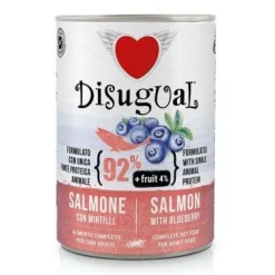 Disugual Fruit Dog Salmon con Arándanos Lata 400gr
