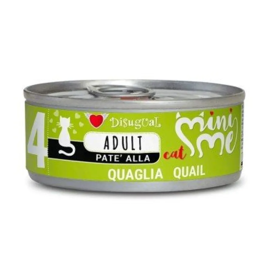 Disugual Mini-Me Cat Codorniz Comida Húmeda 12x85g