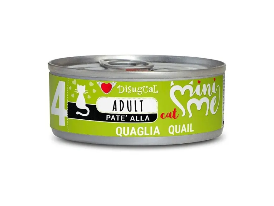 Disugual Mini-Me Cat Codorniz Comida Húmeda 12x85g