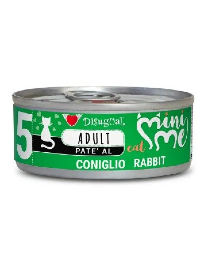 Disugual Mini-Me Conejo Comida para Gatos 12x85g