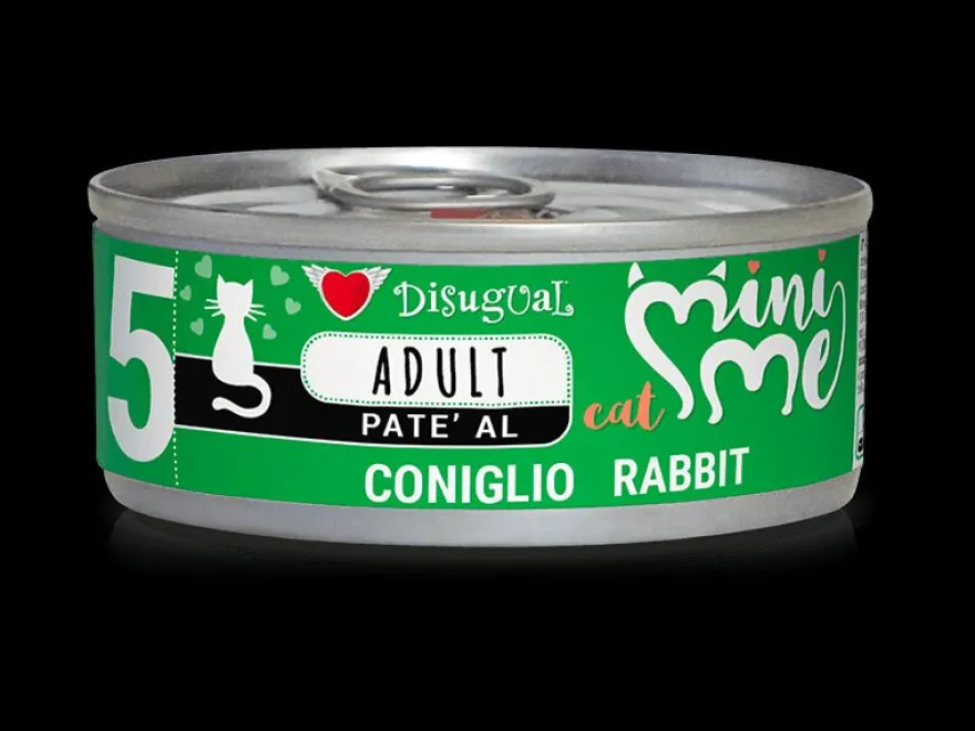 Disugual Mini-Me Conejo Comida para Gatos 12x85g