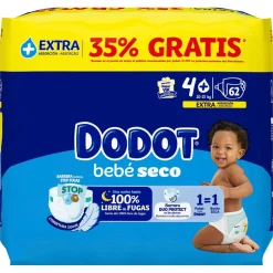 DODOT Bebé Seco Extra Jumbo Pack Talla 4+ (62 uds)