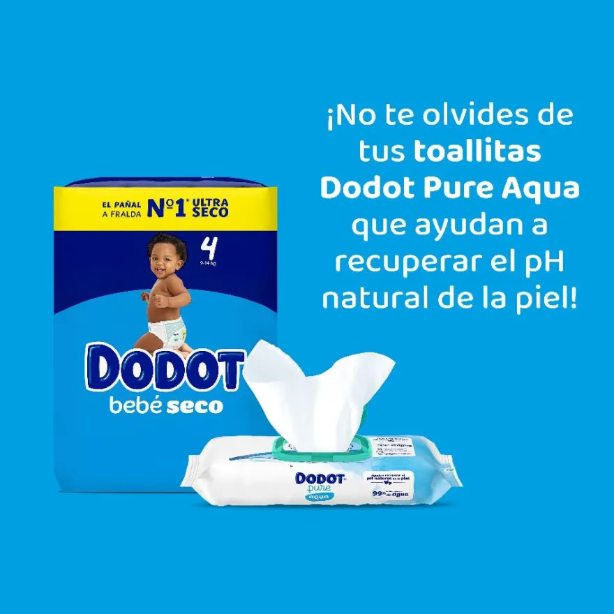 DODOT Bebé Seco Extra Jumbo Pack Talla 4+ (62 uds)
