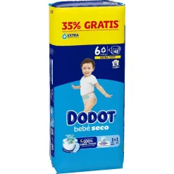 DODOT Bebé Seco Extra Jumbo Pack Talla 6+ (48 uds)