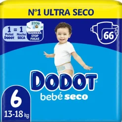 Dodot Bebé Seco Jumbo Pack Talla 6 66 uds