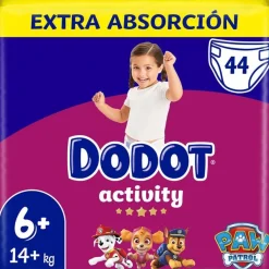DODOT Pañales Activity Extra Jumbo Pack Talla 6+ 44 unidades