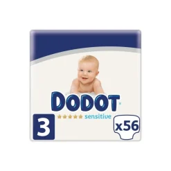 DODOT Pañales Sensitive Talla 3 (6-10kg) 56 Unidades