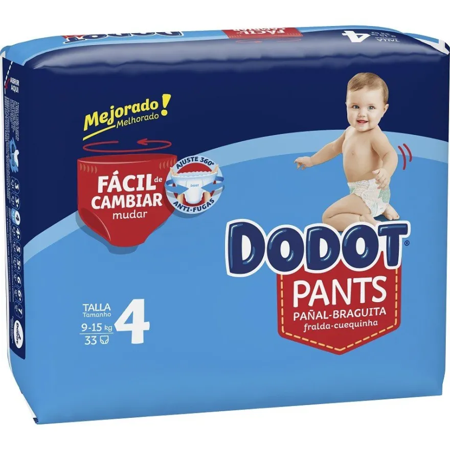DODOT Pants Talla 4 (9-15 Kg) 33 unidades