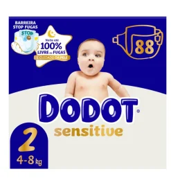 Dodot Sensitive Jumbo Pack Pañales Talla 2 88 uds