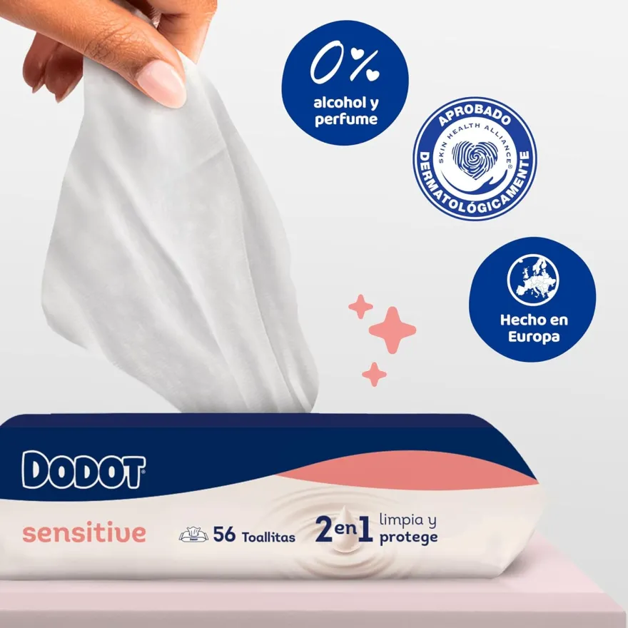 DODOT Sensitive Toallitas para Bebés 54 toallitas