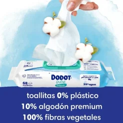 Dodot Toallitas Aqua Plastic Free 48 uds