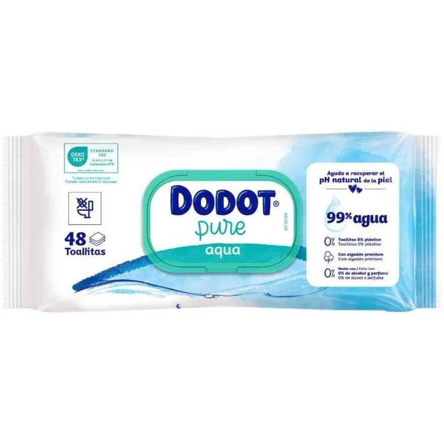 Dodot Toallitas Aqua Plastic Free 48 uds