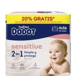 DODOT Toallitas para Bebés Sensitive 4x56 (224 Unidades)