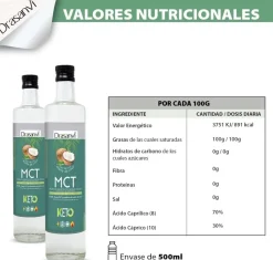 Drasanvi Aceite MCT Coco 500 ml