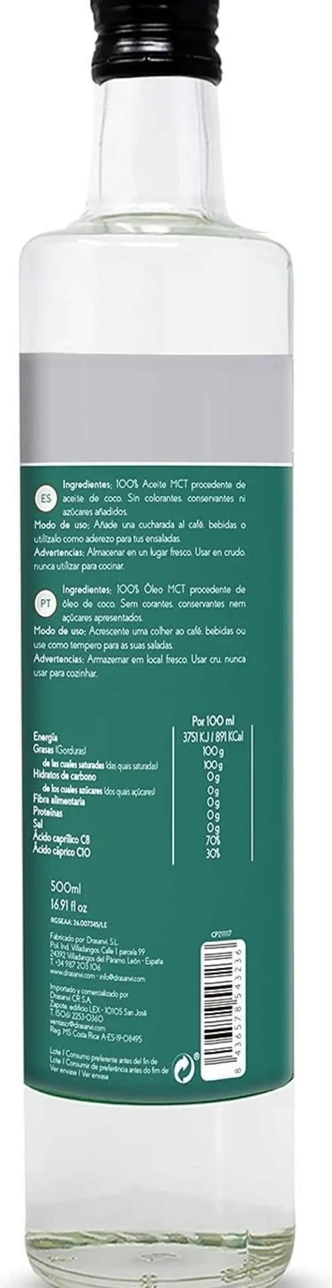 Drasanvi Aceite MCT Coco 500 ml