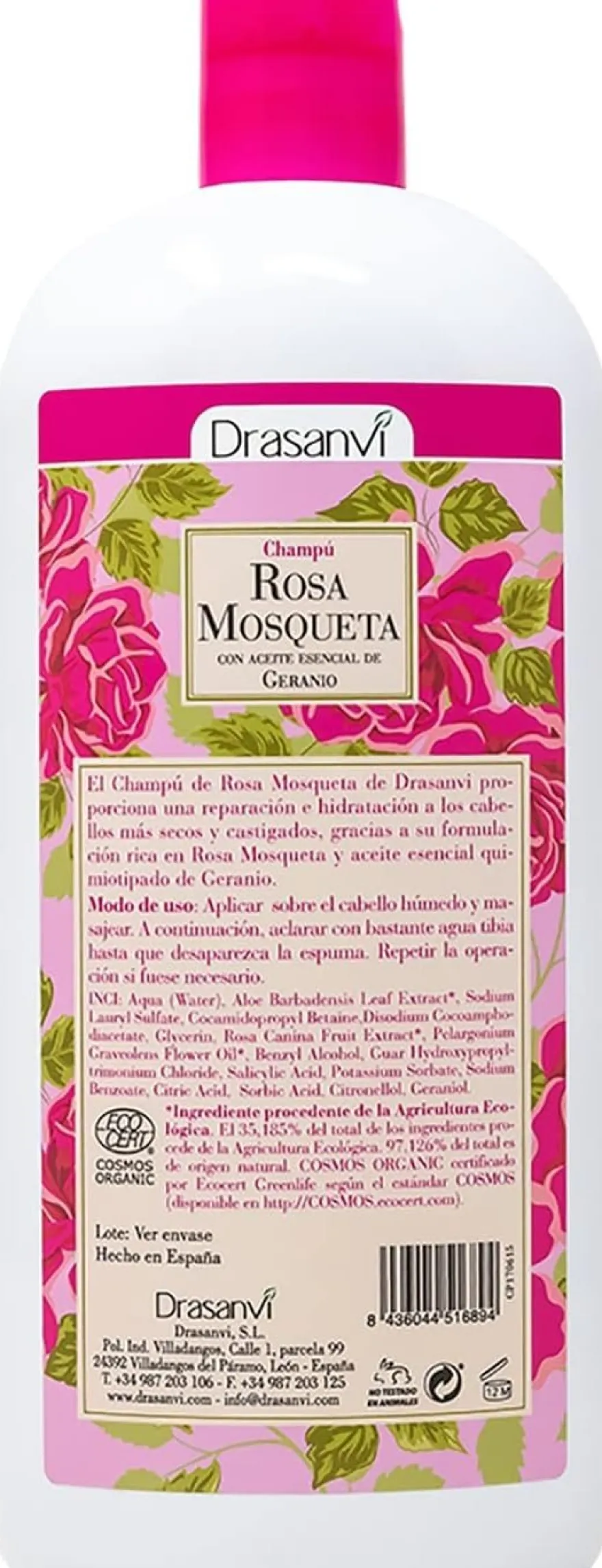Drasanvi Champú Rosa Mosqueta Ecocert Bio 250 ml