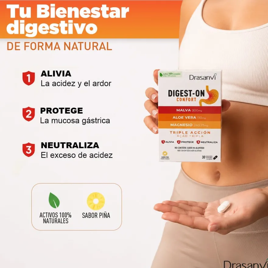 Drasanvi Digest-On Confort 30 comprimidos masticables