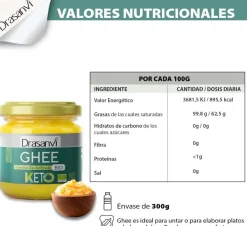 Drasanvi Mantequilla Ghee Bio 300 g