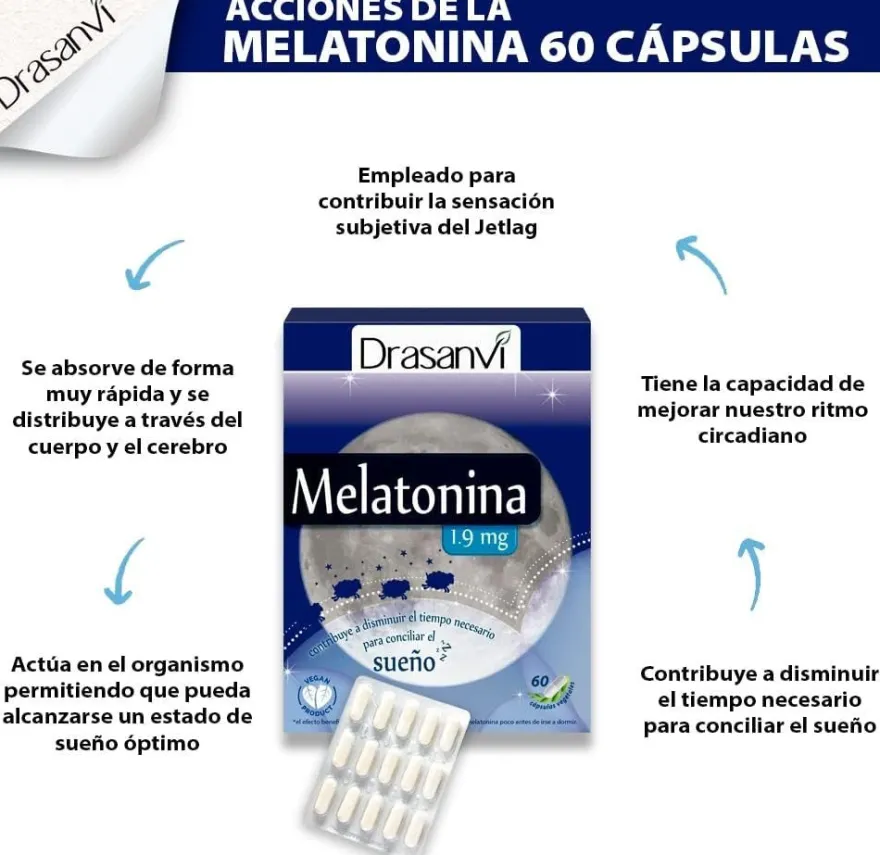 Drasanvi Melatonina 60 Cápsulas 1,9mg