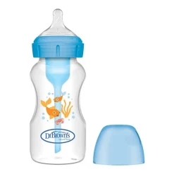 Dr. BROWN'S Biberón Anticólico Boca Ancha Options+ Azul +0 meses 270ml
