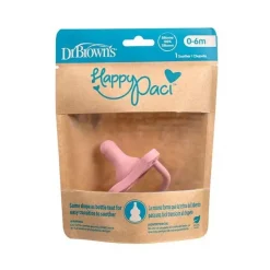 DR. BROWN'S Chupete Todo Silicona HappyPaci 0-6 meses Rosa