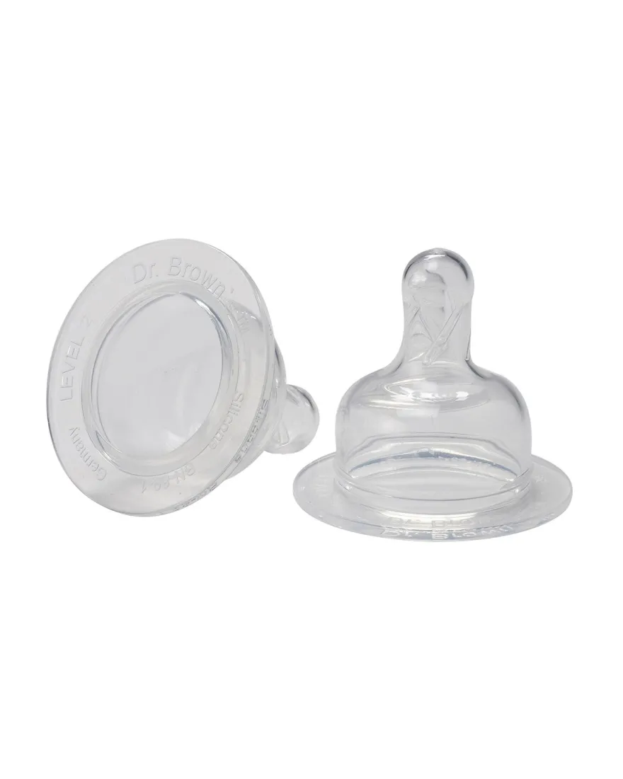DR. BROWN'S Tetina Boca Ancha Options Plus Nivel 2 +3 Meses 2 Unidades