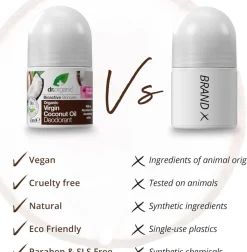 Dr. Organic Desodorante de Aceite de Coco 50 ml