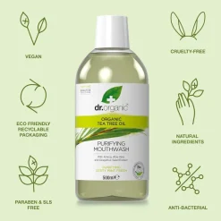 Dr. Organic Enjuague Bucal de Árbol de Té 500 ml