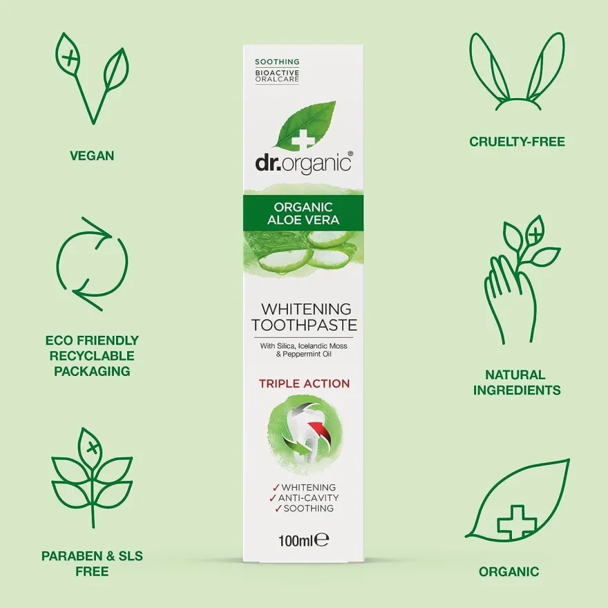 Dr. Organic Pasta de Dientes de Aloe Vera 100 ml