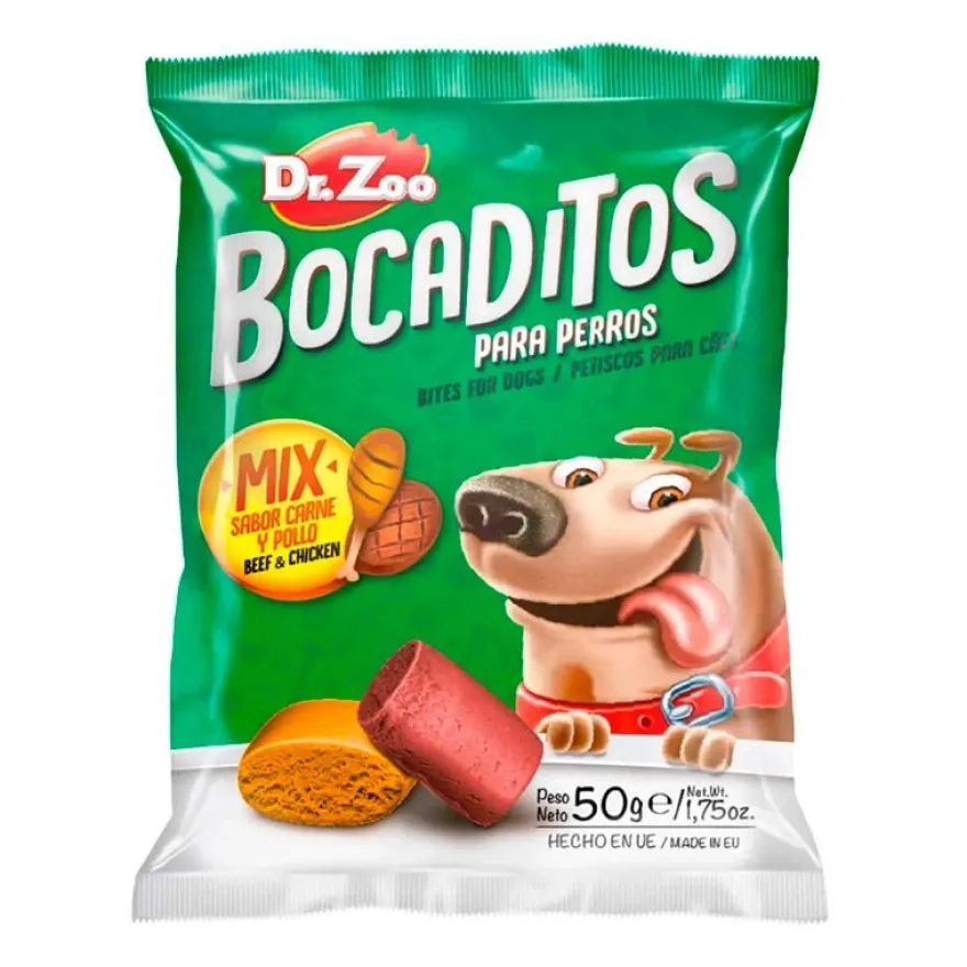 Drzoo Bocaditos Semi-Húmedos Sabor Carne y Pollo 50g