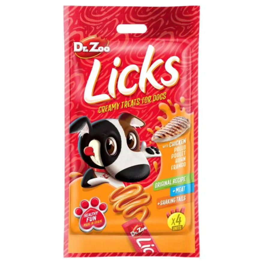 Drzoo Licks Pollo Snack para Perros 12x4x15gr