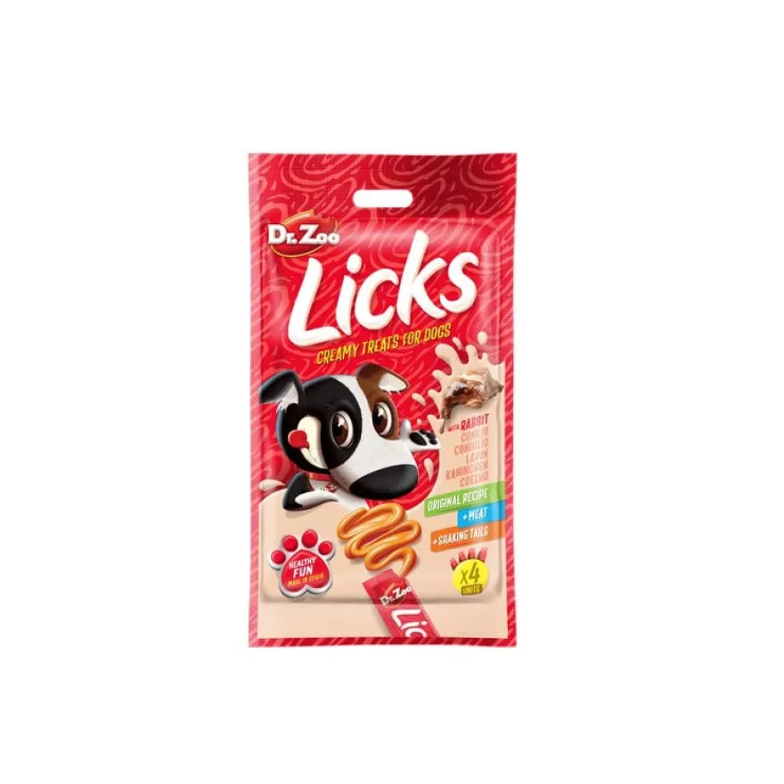 Drzoo Licks Snack Conejo para Perros 12x4x15g