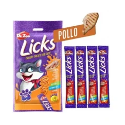 Drzoo Licks Snack Líquido Cremoso de Pollo para Gatos 12x4x15g
