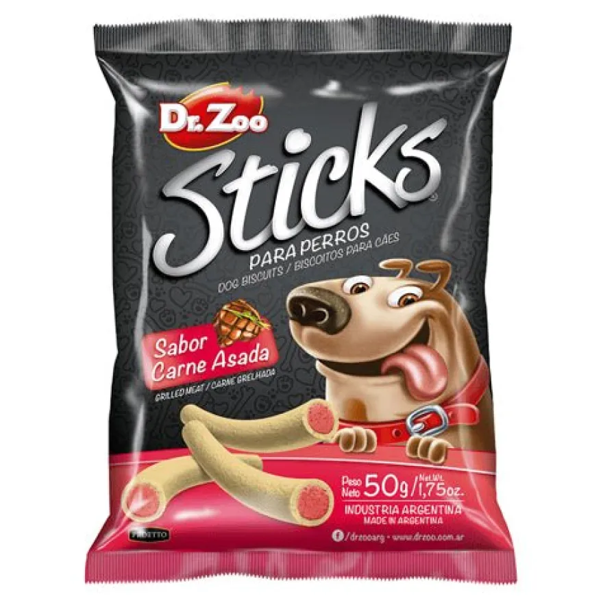 Dr. Zoo Sticks Carne Asada Chuches para Perros 12 x 50g