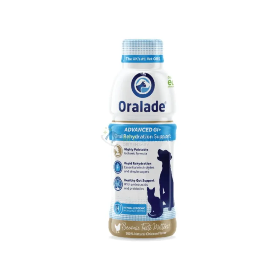Ecuphar Oralade Advanced GI Bebida Isotónica para Mascotas Sabor a Pollo 6 x 500ml